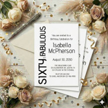 Modern Sixty and Fabulous 60th Birthday Party