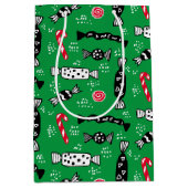 Modern skandinavische Candy Bonbon Weihnachten Grü Mittlere Geschenktüte (Vorderseite)