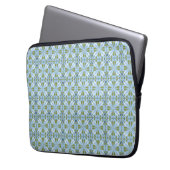 Modern skandinavisches Design Blaues Olive Green Laptopschutzhülle (Vorderseite Links)