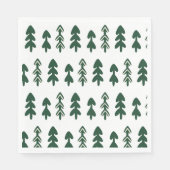 Modern Sketch Christmas Tree Paper Napkin Serviette (Vorderseite)