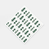 Modern Sketch Christmas Tree Paper Napkin Serviette (Ecke)