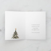 Modern Sketchy Weihnachtsbaum Geschenke Urlaubskar Feiertagskarte (Innenseite)