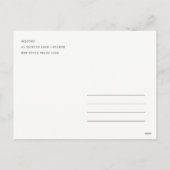 Modern Sketchy Weihnachtsbaum Geschenke Urlaubskar Feiertagspostkarte (Rückseite)