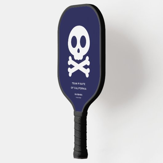Modern Skull Bones Navy Blue Pickleball Team Pickleball Schläger (Links)