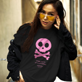 Modern Skull Bones Pink Pickleball Familie Team T-Shirt