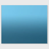 Modern Sky and Ocean Blue Ombre Geschenkpapier (Flach)