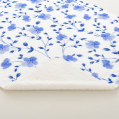 Modern Sky Blue Daisy Floral Sherpadecke (3/4)