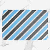 Modern Sky Blue Gray Diagonal Stripes Badematte
