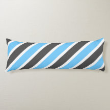 Modern Sky Blue Gray Diagonal Stripes