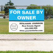 Modern Sky Blue Real Anwesen Realtor zum verkauf Banner (Insitu)