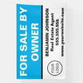 Modern Sky Blue Real Anwesen Realtor zum verkauf Banner (Vertikal)