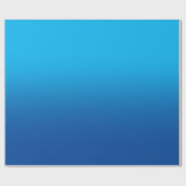 Modern Sky und Classic Deep Blue Ombre Geschenkpapier (Flach)