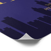 Modern Skyline Happy New Year's Poster Sign (Ecke)