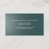 Modern Slate Gray Creative Manager Business Card Visitenkarte (Rückseite)