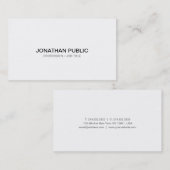 Modern Sleek Chic Elegante Beruflich Schlicht Visitenkarte (Vorne/Hinten)