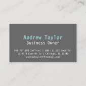 Modern, Sleek, Chic, Mover Company, weißer LKW Visitenkarte (Rückseite)