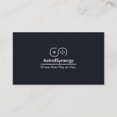 Modern Sleek Dark Clean Minimalist E Sports  Visitenkarte (Rückseite)