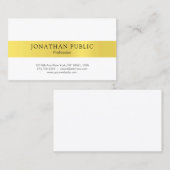 Modern Sleek Elegante Gold Juwelier Verkäufer Visitenkarte (Vorne/Hinten)