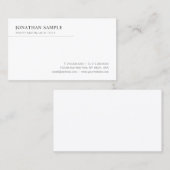 Modern Sleek Minimalist Template Professional Visitenkarte (Vorne/Hinten)