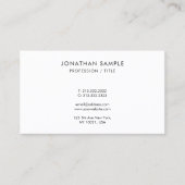 Modern Sleek Simple Design Template Monogram Visitenkarte (Vorderseite)