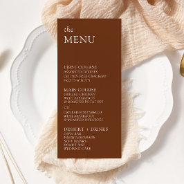 Modern & sleek Typografy Wedding Menu Werbekarte