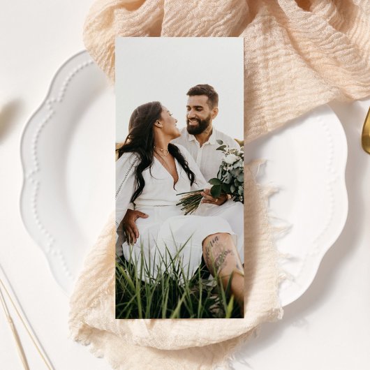 Modern & sleek Typografy Wedding Menu Werbekarte