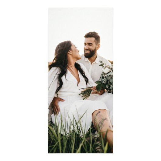 Modern & sleek Typografy Wedding Menu Werbekarte (Hinten)