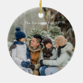 Modern Sleigh Foto Keepake Weihnachten Keramik Ornament (Hinten)