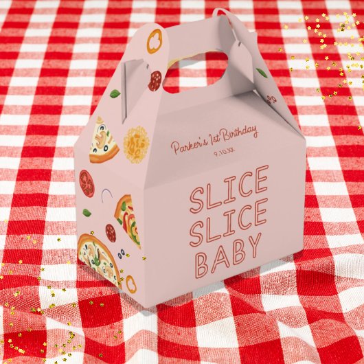 Modern Slice Slice Baby 1. Geburtstag Geschenkschachtel