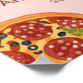 Modern Slice Slice Baby Pizza Begrüßungszeichen Poster (Ecke)