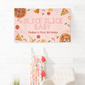Modern Slice Slice Baby Pizza Birthday Banner (Insitu)