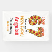Modern Slice Slice Boy Six Seven Birthday Party Banner (Horizontal)