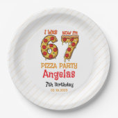 Modern Slice Slice Boy Six Seven Birthday Party Pappteller (Vorderseite)