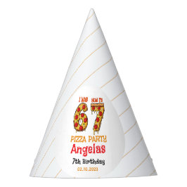 Modern Slice Slice Boy Six Seven Birthday Party Partyhütchen