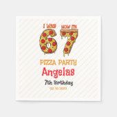 Modern Slice Slice Boy Six Seven Birthday Party Serviette (Vorderseite)