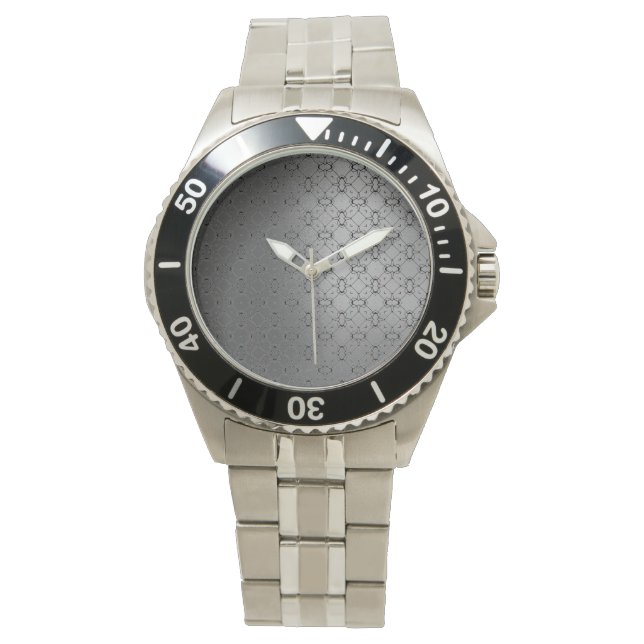Modern Slick Gray Watch Armbanduhr (Vorderseite)