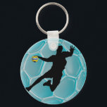 Modern slick Handball Designschlüsselhalter Schlüsselanhänger<br><div class="desc">Es gibt keine Entschuldigung, seine Schlüssel zu vergessen, vor allem, um Hand zu spielen. Keine Ausreden zu forget your keys, especially to go play hand ball. With this modern slick design key chain of a player in full motion. You will get your bodies envious if not jealous for sure with...</div>