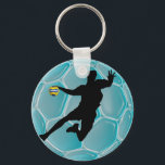 Modern slick Handball Designschlüsselhalter Schlüsselanhänger<br><div class="desc">Es gibt keine Entschuldigung, seine Schlüssel zu vergessen, vor allem, um Hand zu spielen. Keine Ausreden zu forget your keys, especially to go play hand ball. With this modern slick design key chain of a player in full motion. You will get your bodies envious if not jealous for sure with...</div>