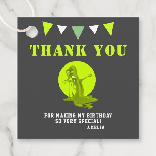 Modern Slime Monster Vielen Dank Geschenkanhänger (Vorderseite)