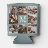 Modern Slmpe Sage Green Foto Collage Keepake Dosenkühler (Vorderseite)