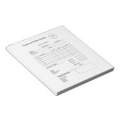 Modern Small Business custom order Sales Receipt Notizblock (angewinkelt)