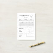 Modern Small Business custom order Sales Receipt Post-it Klebezettel (Auf Schreibtisch)