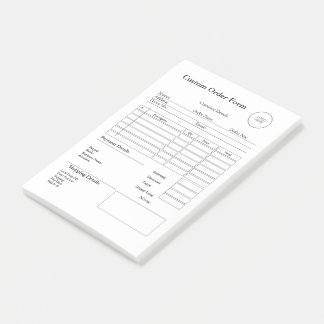 Modern Small Business custom order Sales Receipt Post-it Klebezettel
