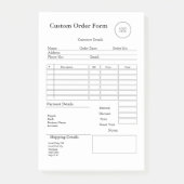 Modern Small Business custom order Sales Receipt Post-it Klebezettel (Vorderseite)