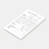 Modern Small Business custom order Sales Receipt Post-it Klebezettel (angewinkelt)