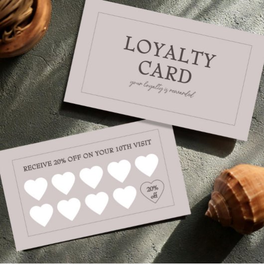 Modern Small Business Customer Stamp Reward Treuekarte