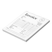 Modern Small Business Invoice Sales Receipt Notizblock (Rotiert)