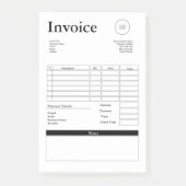 Modern Small Business Invoice Sales Receipt Post-it Klebezettel (Vorderseite)