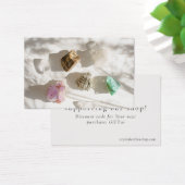 Modern small crystal shop thank you, discount card (Schreibtisch)