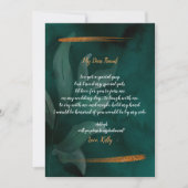 modern smaragdgrün und leavwill meine überwältigen einladung (Vorderseite)